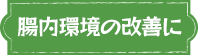 腸内環境の改善に